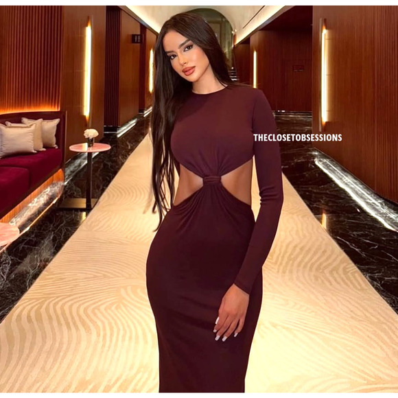 ZARA BLOGGER FAVE!!! Stretchy Long Dress NWT - Picture 6 of 16